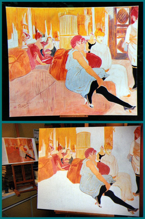  Au salon de la rue des moulins   (Henry de Toulouse -Lautrec)       