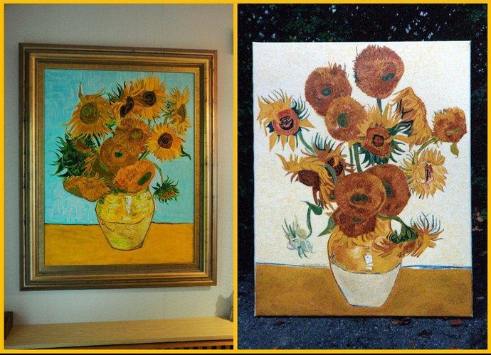 Vase avec 12 tournesols   (Vincent Van Gogh)      Vase avec 15 tournesols   (Vincent Van Gogh)           
