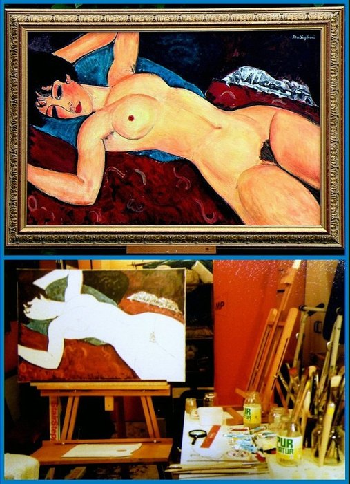 Le nu rouge  (Amédéo Modigliani)      